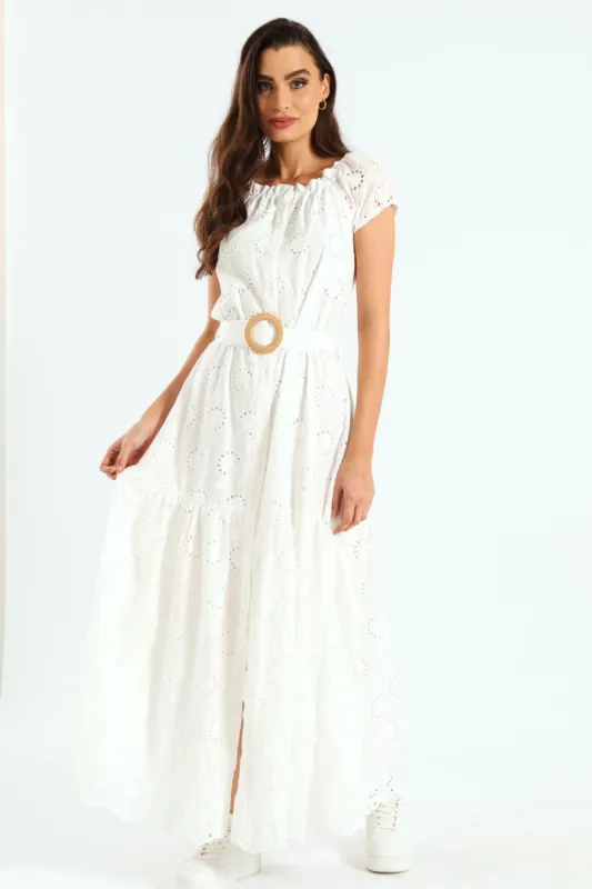 Anglaise Wrap Dress - White sold by Edgars