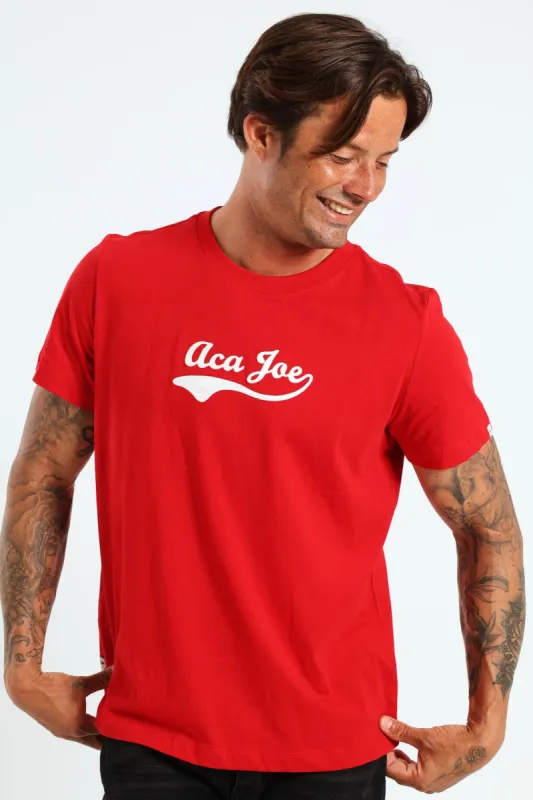 Tail Embroidery Crew Tee - Red sold by Edgars