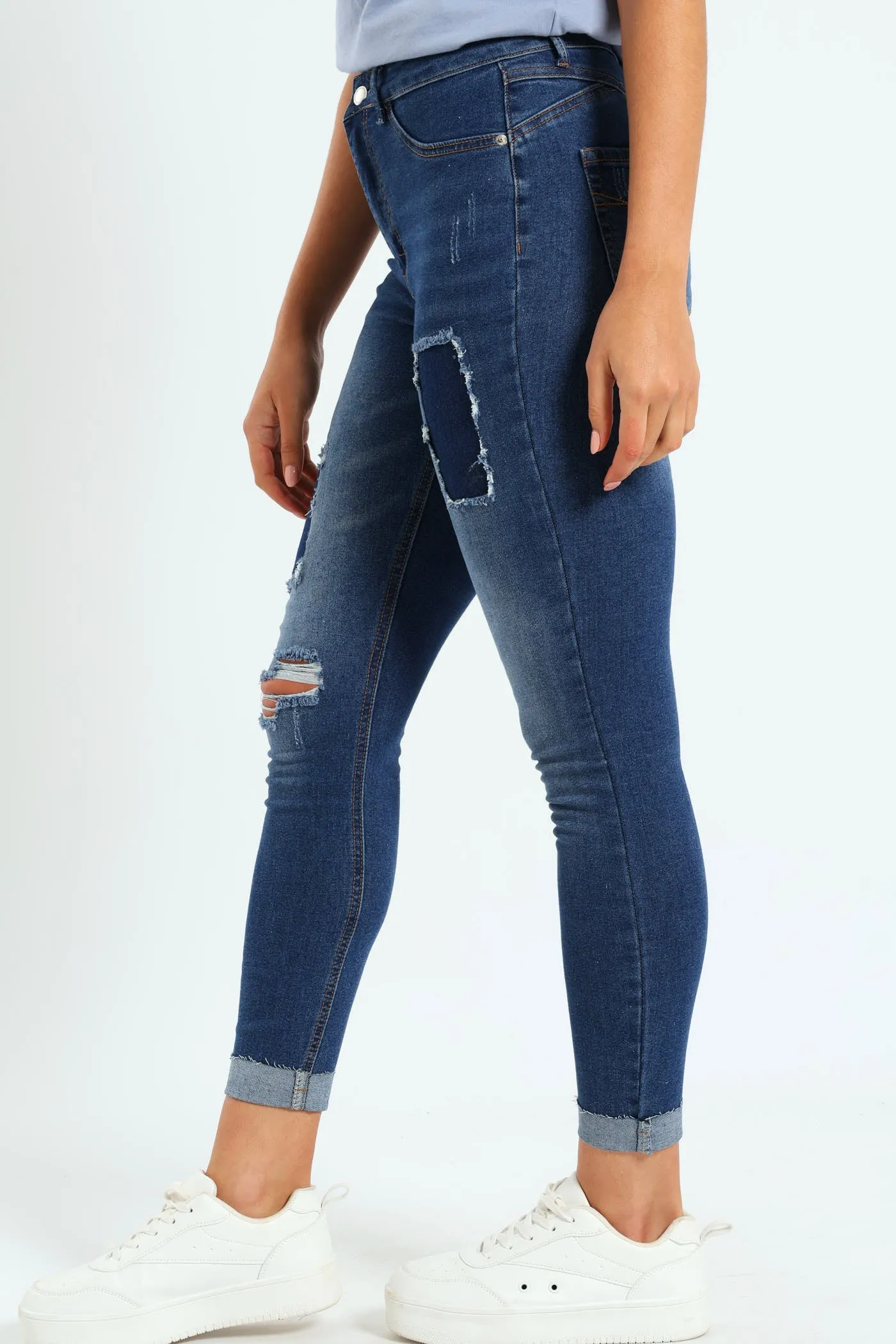 Patched Skinny Jean - Dark Wash Ink sold by Edgars product image thumbnail 2