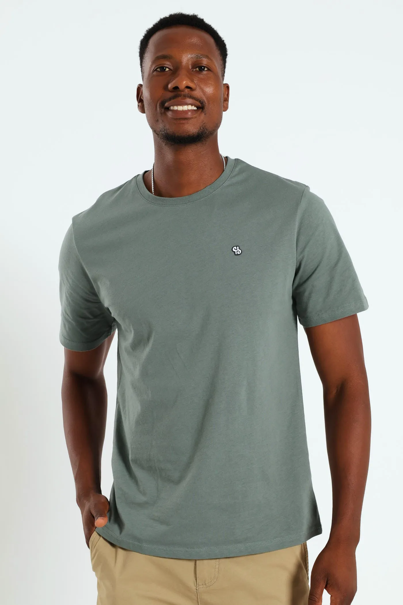 Basic Crew T-Shirt - Forest Green sold by Edgars