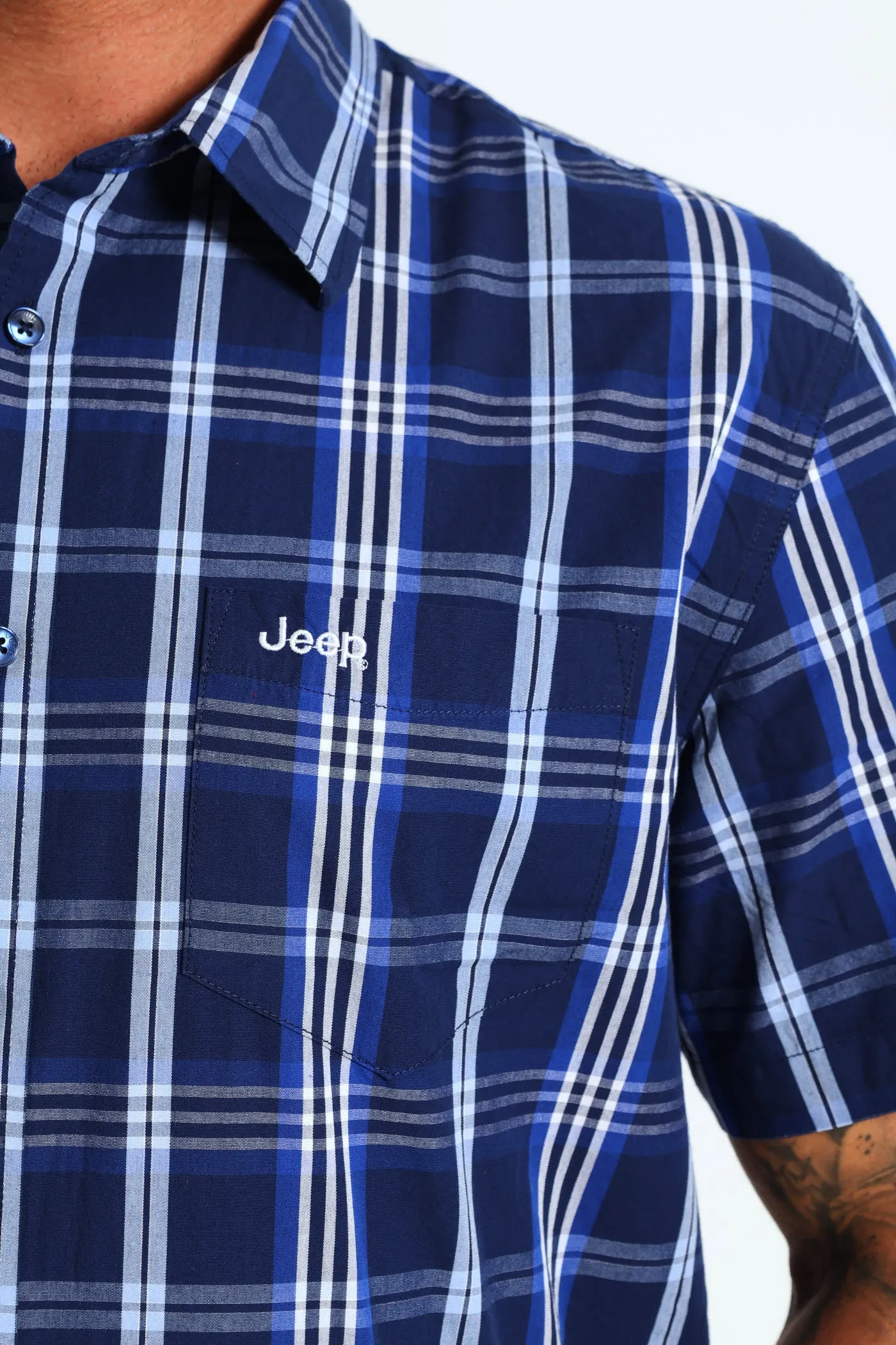 Casual Yarn Dye Check Shirt - Navy sold by Edgars product image thumbnail 5