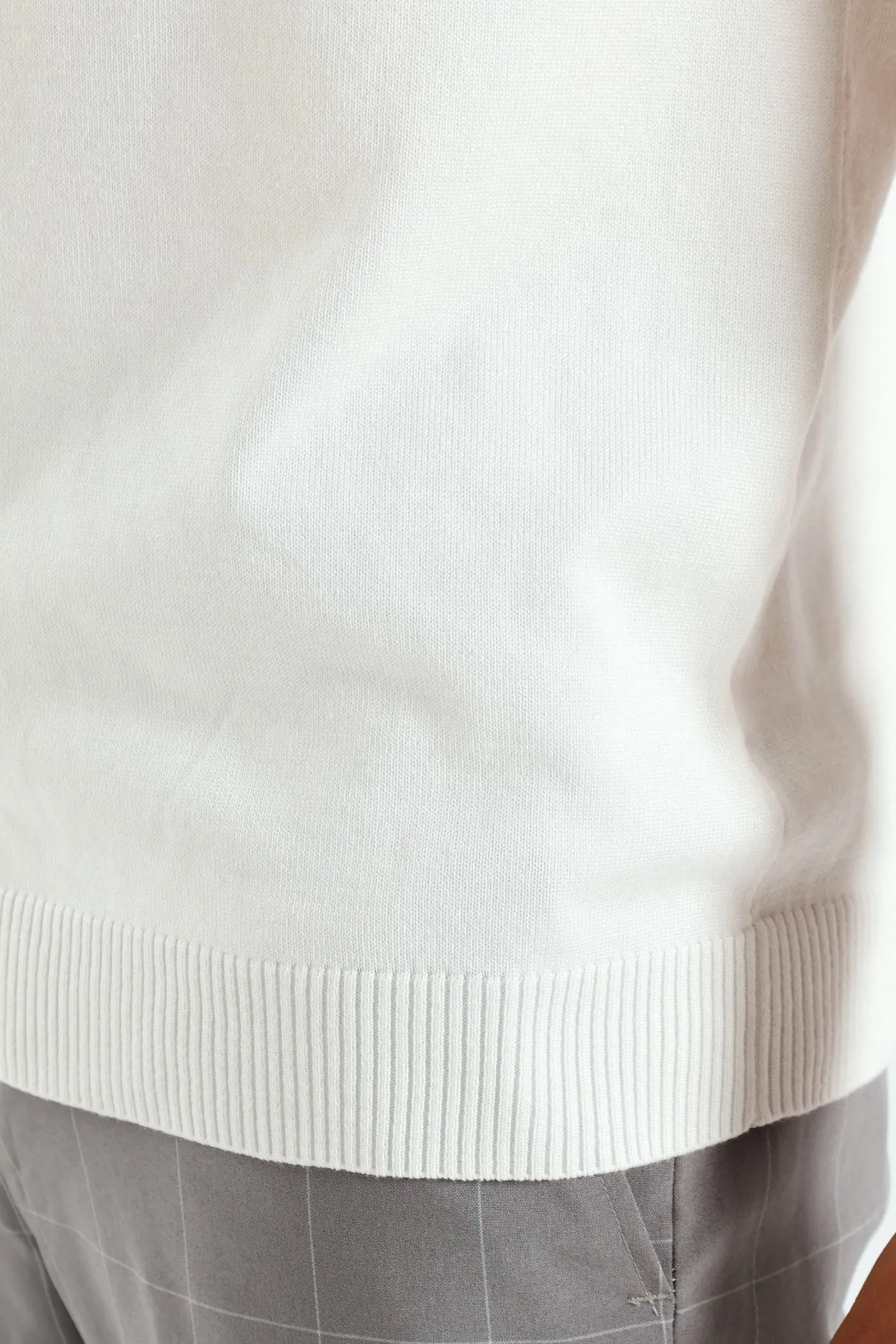 Quarter Zip Knit T-Shirt - Cream sold by Edgars product image thumbnail 5