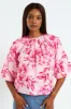 Bubble Sleeve Raglan Blouse - Pink sold by Edgars