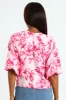 Bubble Sleeve Raglan Blouse - Pink sold by Edgars
