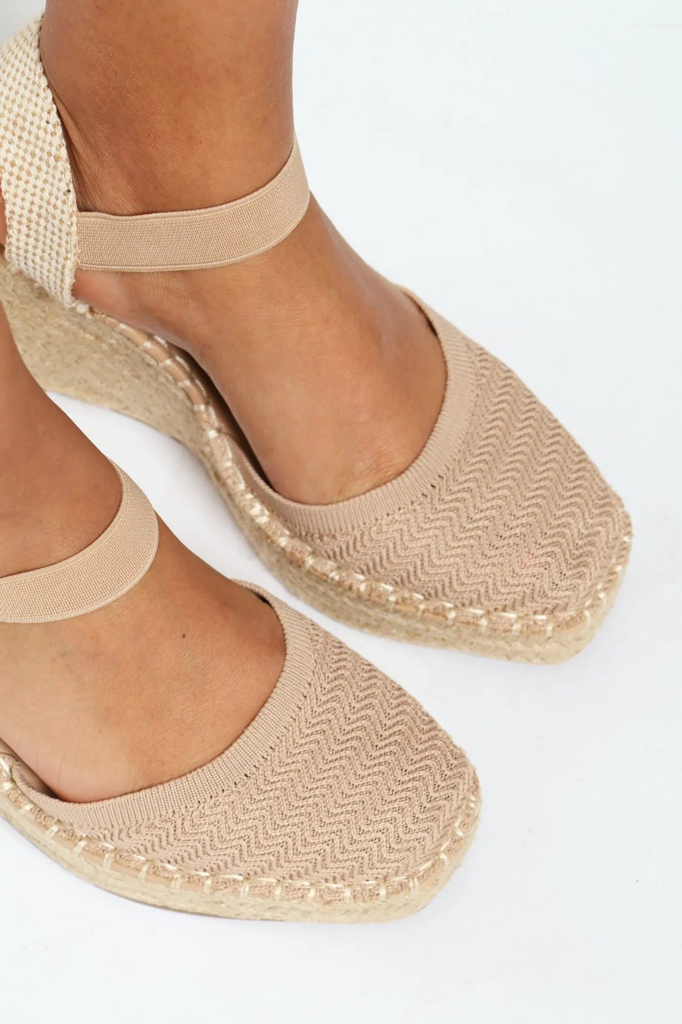 Elasticated Toe Espadrille Wedge - Nude sold by Edgars product image thumbnail 4
