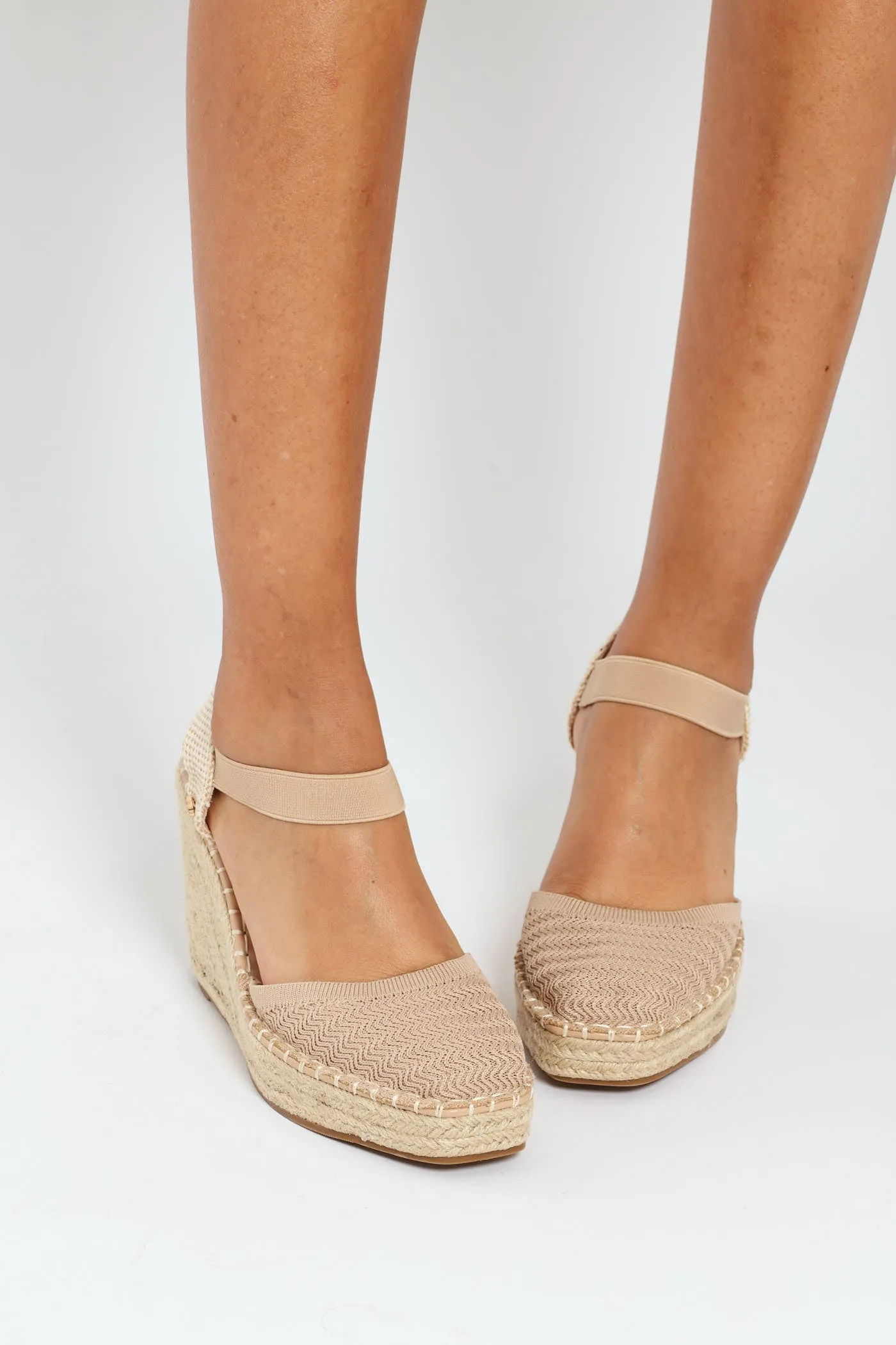 Elasticated Toe Espadrille Wedge - Nude sold by Edgars product image thumbnail 2