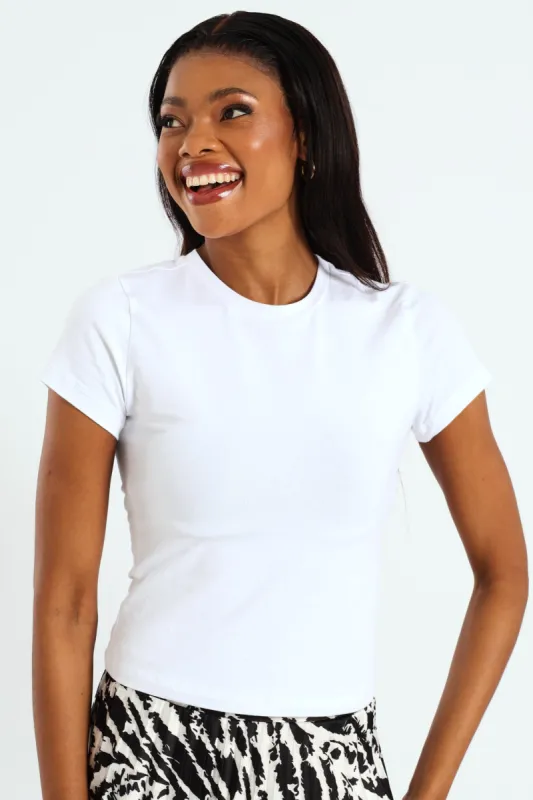 Regular Fit Basic Tee - White sold by Edgars