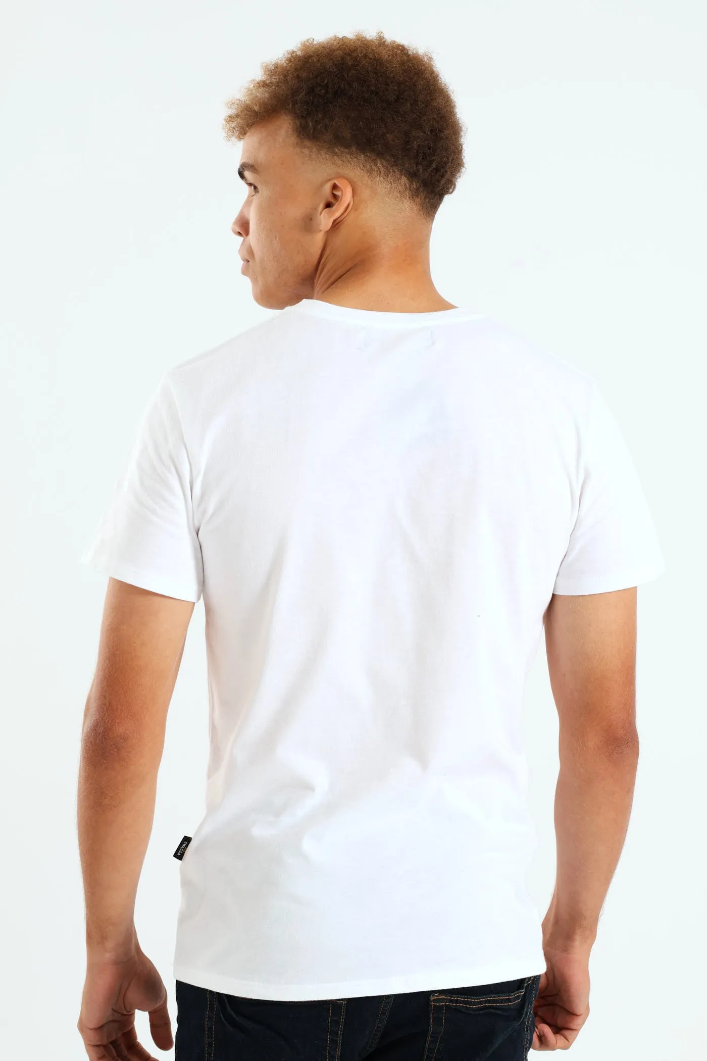 Short Sleeve Basic Print T-Shirt - White sold by Edgars product image thumbnail 3