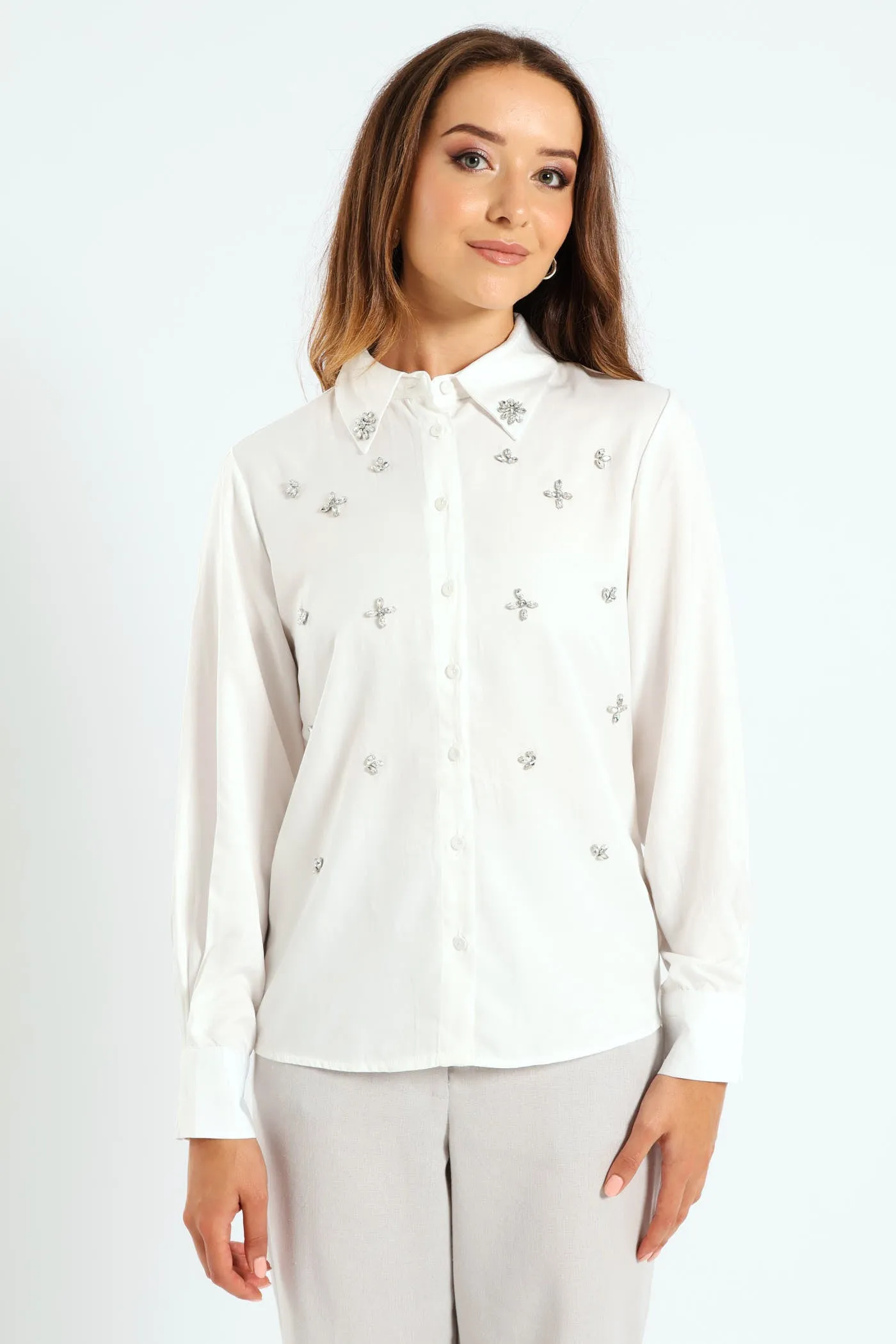 Jewel Shirt - Cream sold by Edgars