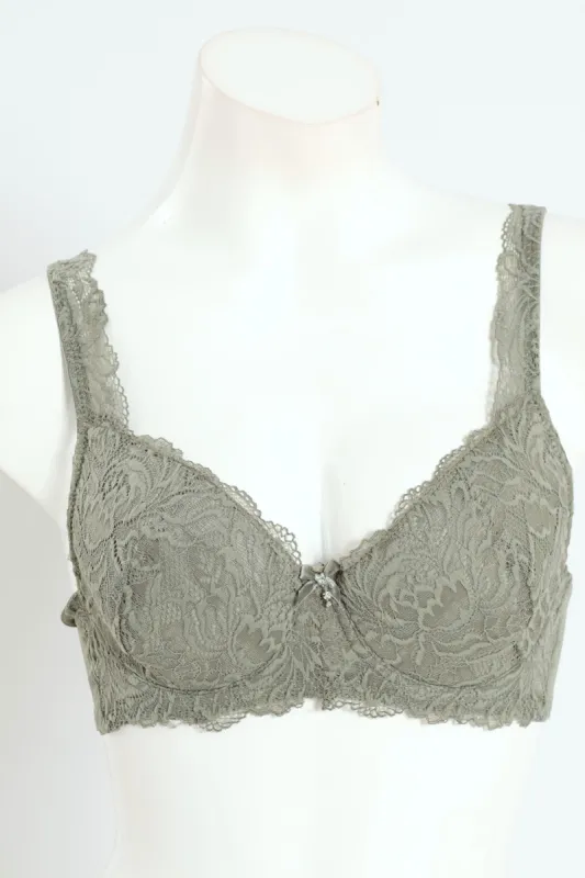 2 Pack Lace Lightly Padded Bra - Olive/Blue sold by Edgars