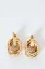 Textured Hoop Doorknocker Earring - Gold sold by Edgars