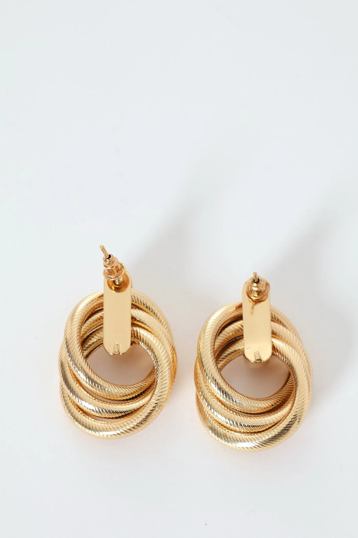 Textured Hoop Doorknocker Earring - Gold sold by Edgars product image thumbnail 2