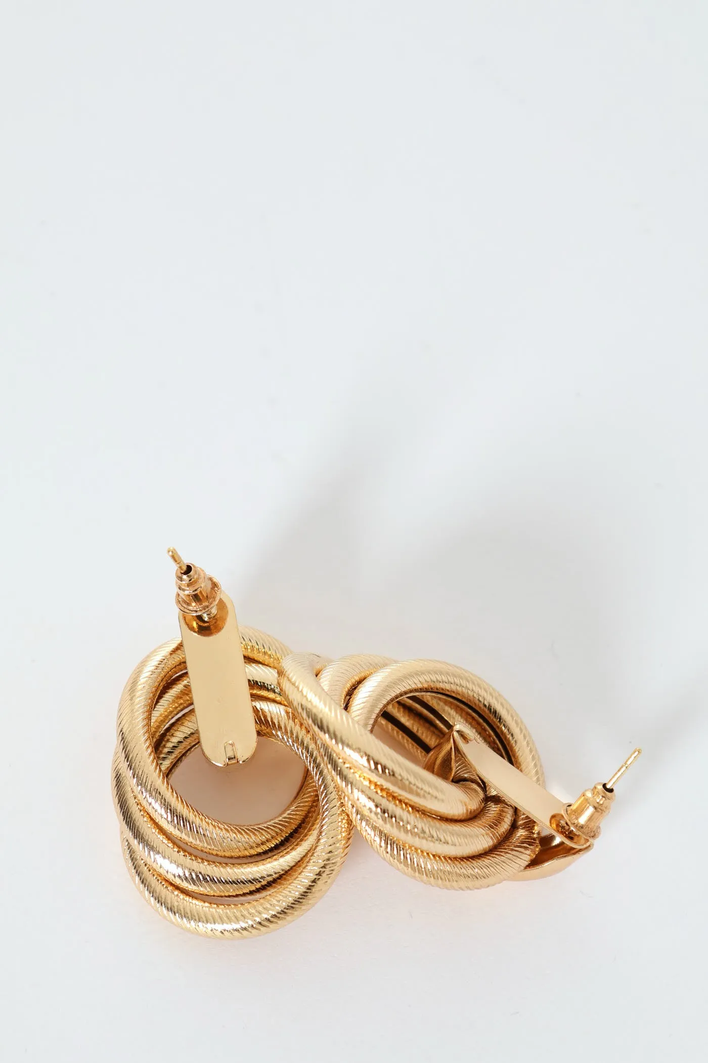 Textured Hoop Doorknocker Earring - Gold sold by Edgars product image thumbnail 3
