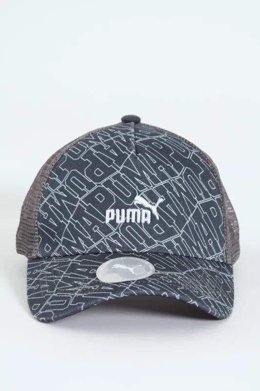 Essentials Print Trucker Cap - Grey sold by Edgars