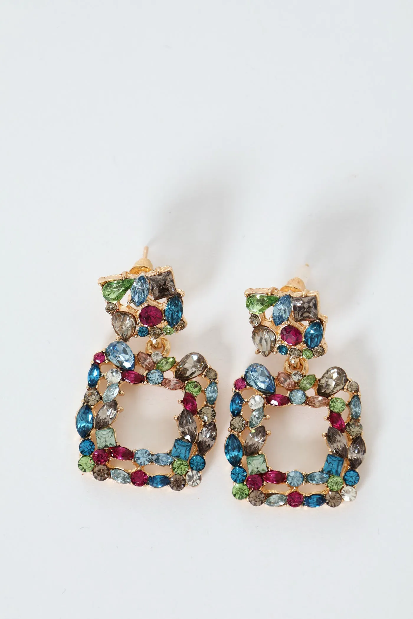 Colour Doorknocker Earrings - Gold sold by Edgars