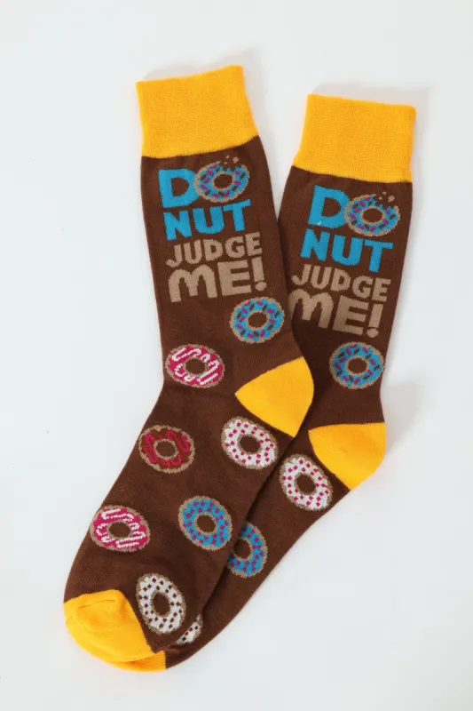 Single Donut Judge Me Anklet Socks - Brown sold by Edgars