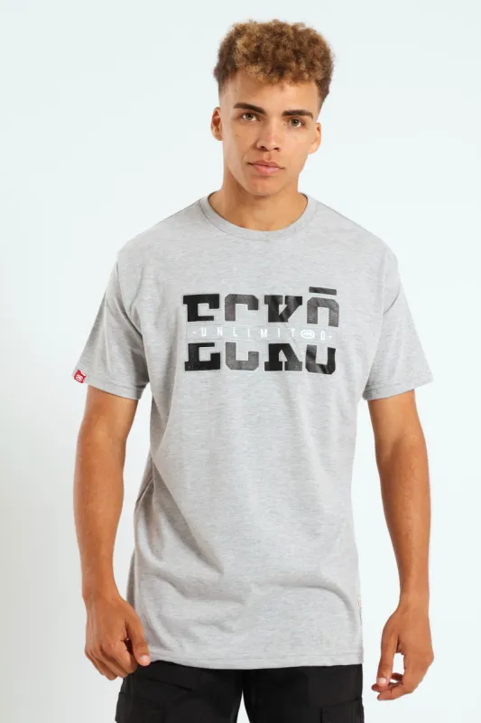 College Script Tee - Grey Melange sold by Edgars