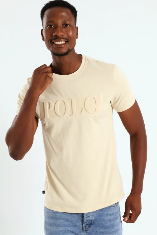 David Embossed Tee - Stone sold by Edgars