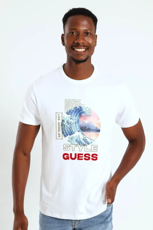Japanese Wave Tee - White sold by Edgars
