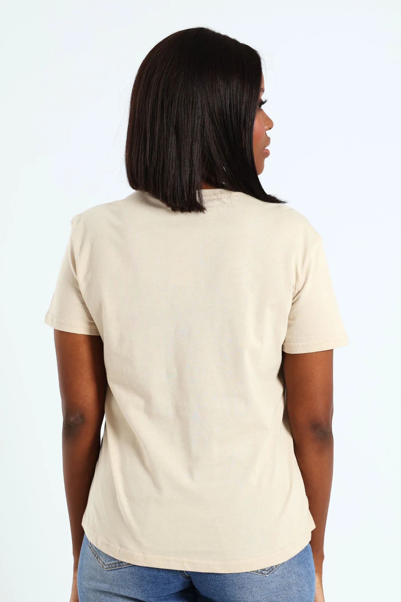 Tis The Season Embroiderd Slogan Tee - Light Stone sold by Edgars product image thumbnail 3