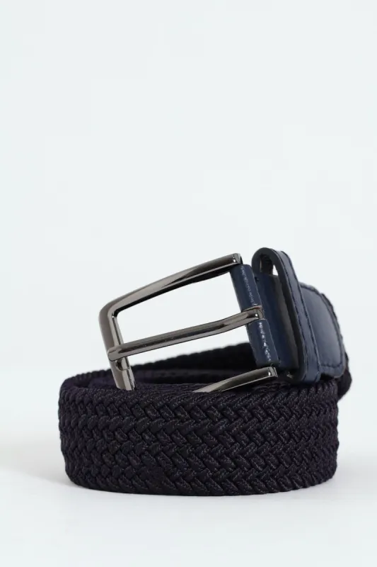 Updated Braided Belt - Navy sold by Edgars 