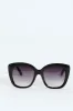 Rounded Cateye Gold Temple Detail Sunglasses - Black sold by Edgars