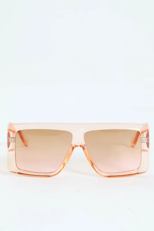 Gradient Shield Sunglasses - Light Pink made by Edgars