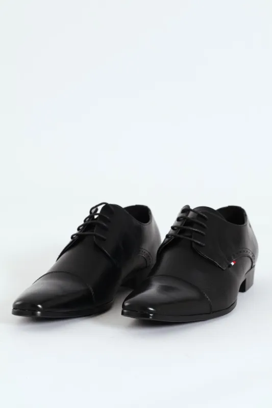 Comfort Shadow Spray Toe Cap Lace Up Derby Shoe - Black sold by Edgars