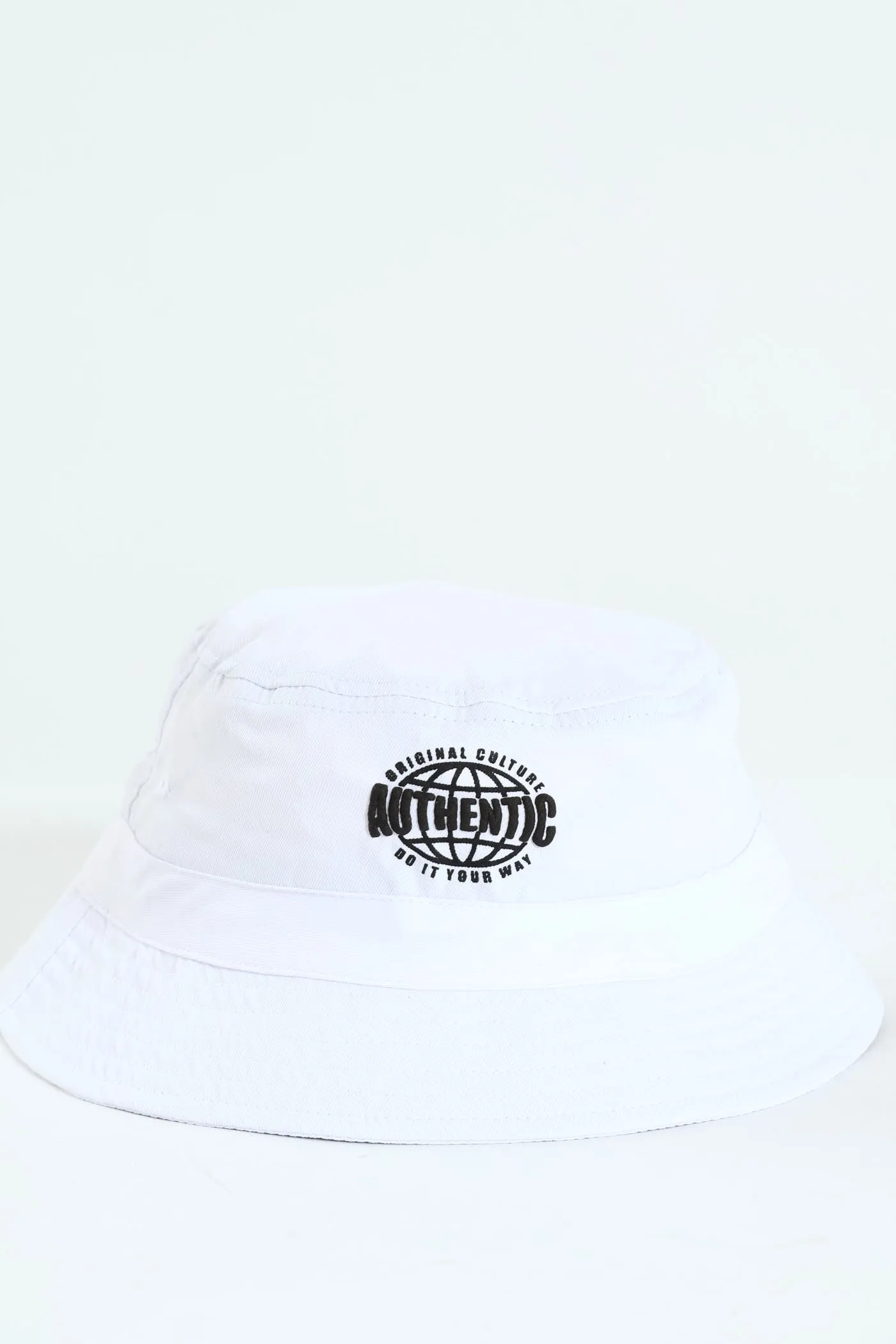 Drawcord Bucket Hat - White sold by Edgars