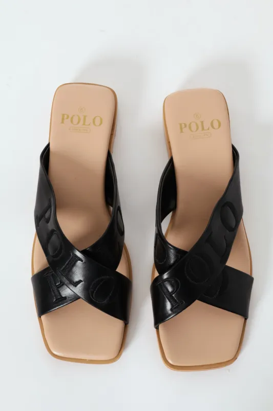 Cross Strap Mule Sandal - Black sold by Edgars 