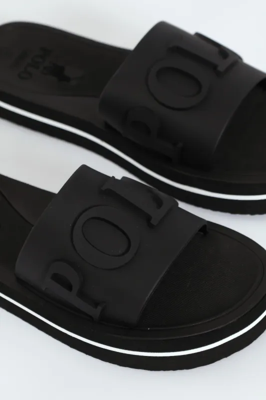 Platform Convexed Pool Sandal - Black sold by Edgars