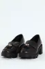 Chunky Tassel Laser Cut Loafer - Black sold by Edgars