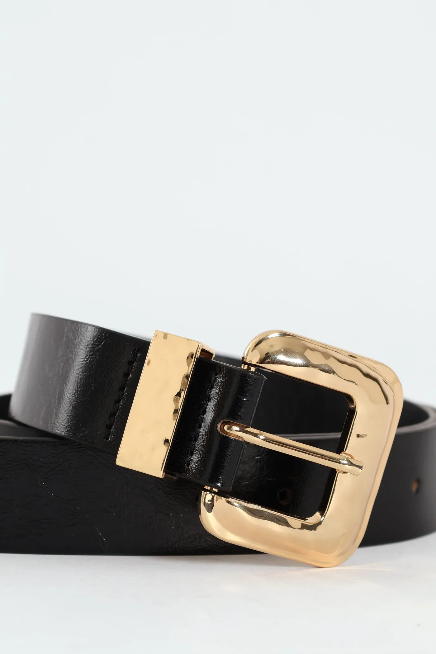 Gold Buckle Pu Belt - Black sold by Edgars product image thumbnail 2