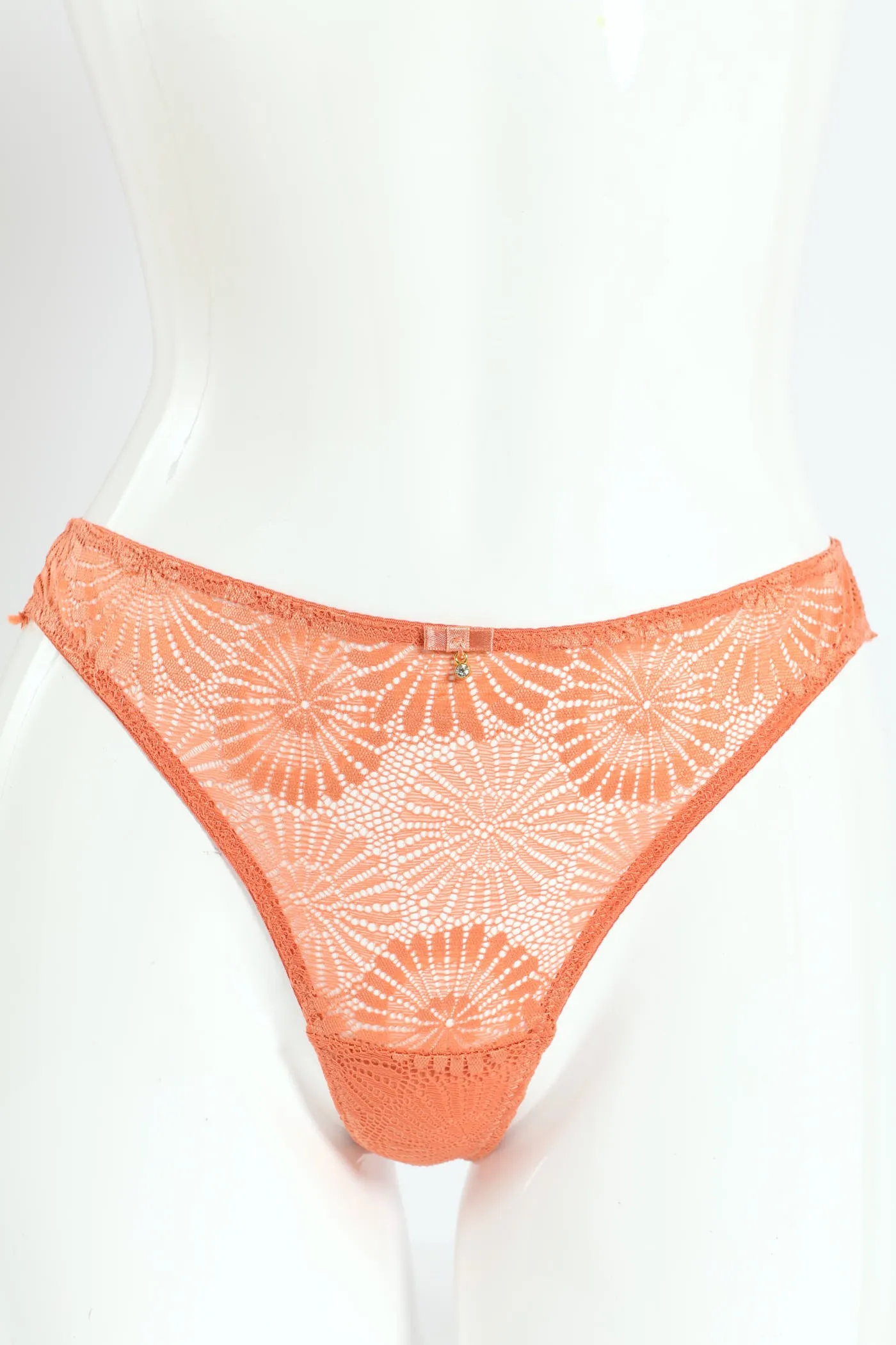 Full Lace Thong Panty - Copper sold by Edgars