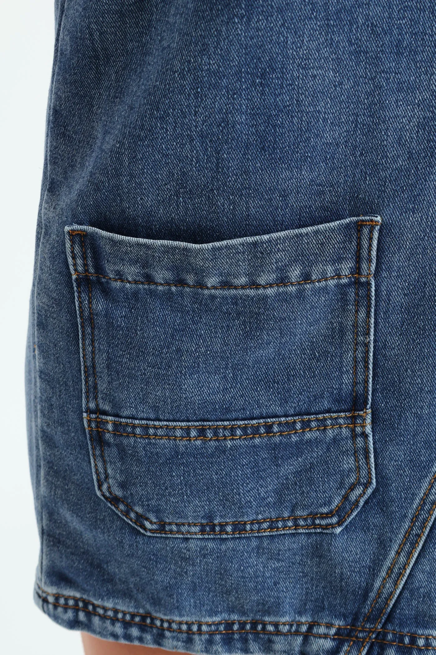 Denim Panel Pinafore Dress - Dark Blue sold by Edgars product image thumbnail 5