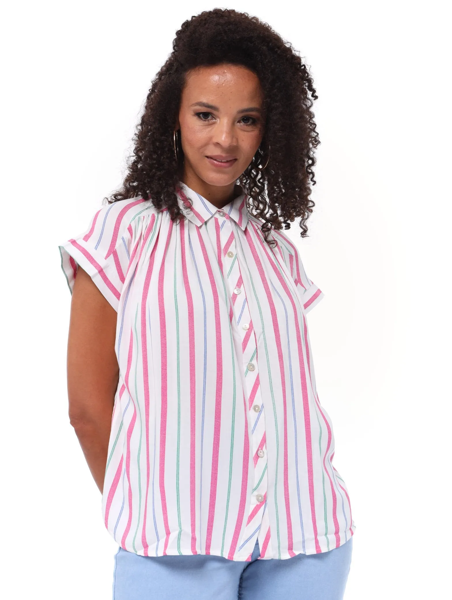 Ladies Stripe Soft Blouse sold by Edgars