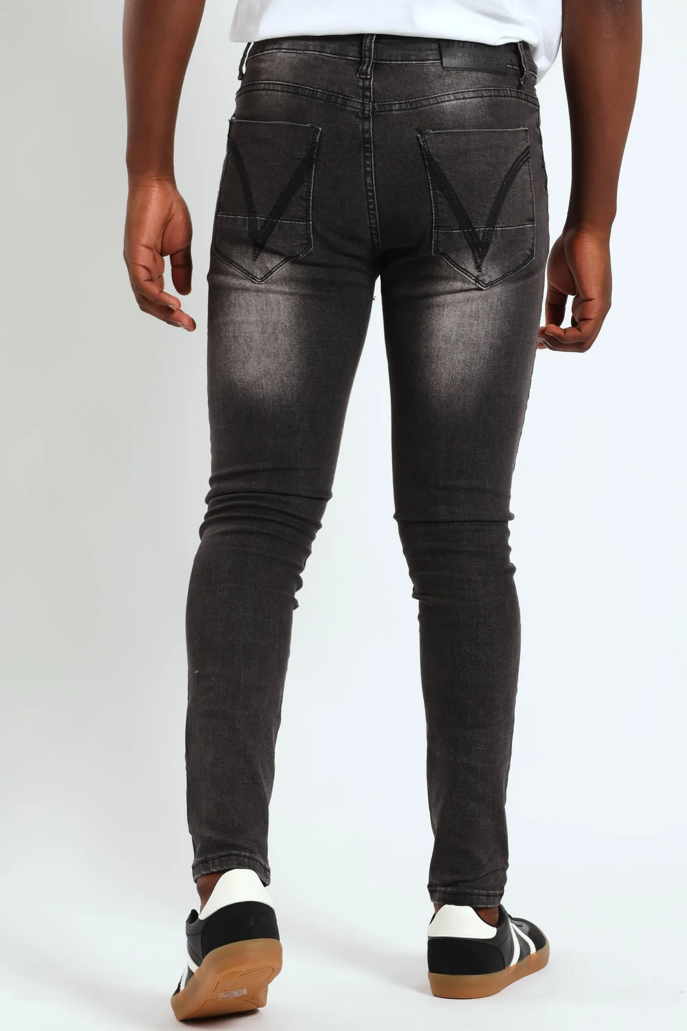 Rip & Repair Knee Skinny Denim - Black sold by Edgars product image thumbnail 3