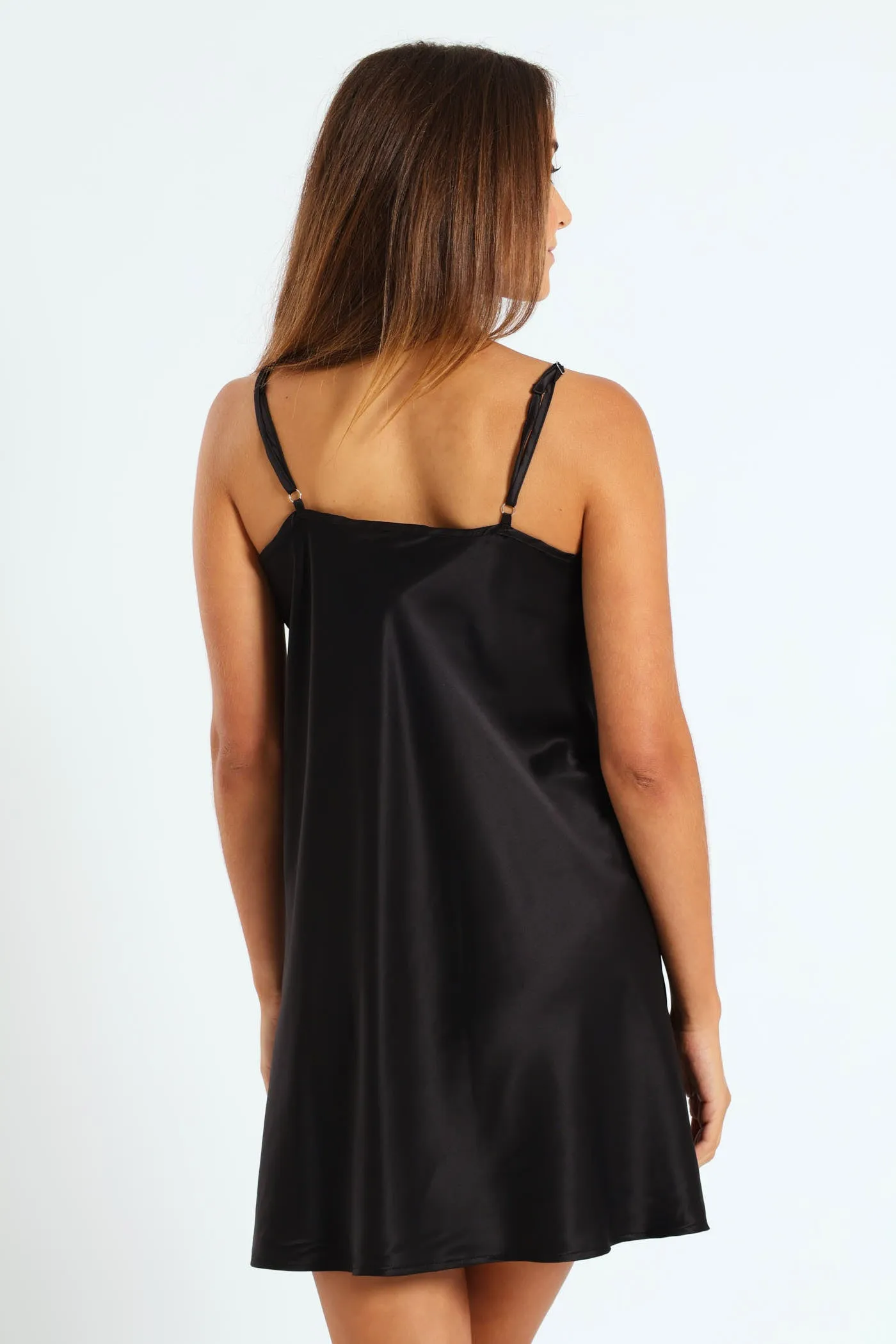 2 Pack Animal Print Satin Chemise - Black sold by Edgars product image thumbnail 3