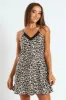 2 Pack Animal Print Satin Chemise - Black sold by Edgars