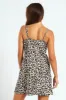 2 Pack Animal Print Satin Chemise - Black sold by Edgars