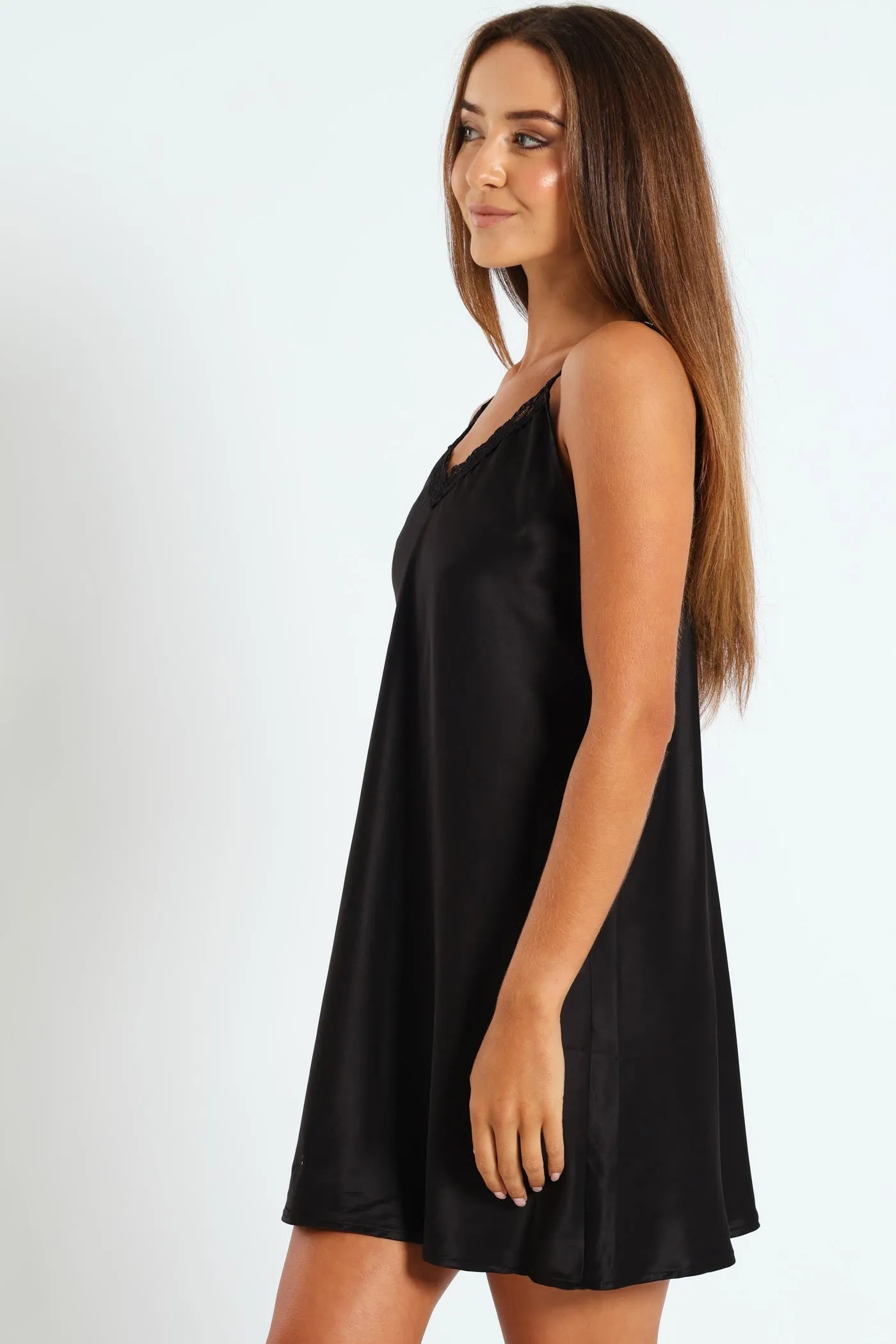 2 Pack Animal Print Satin Chemise - Black sold by Edgars product image thumbnail 5