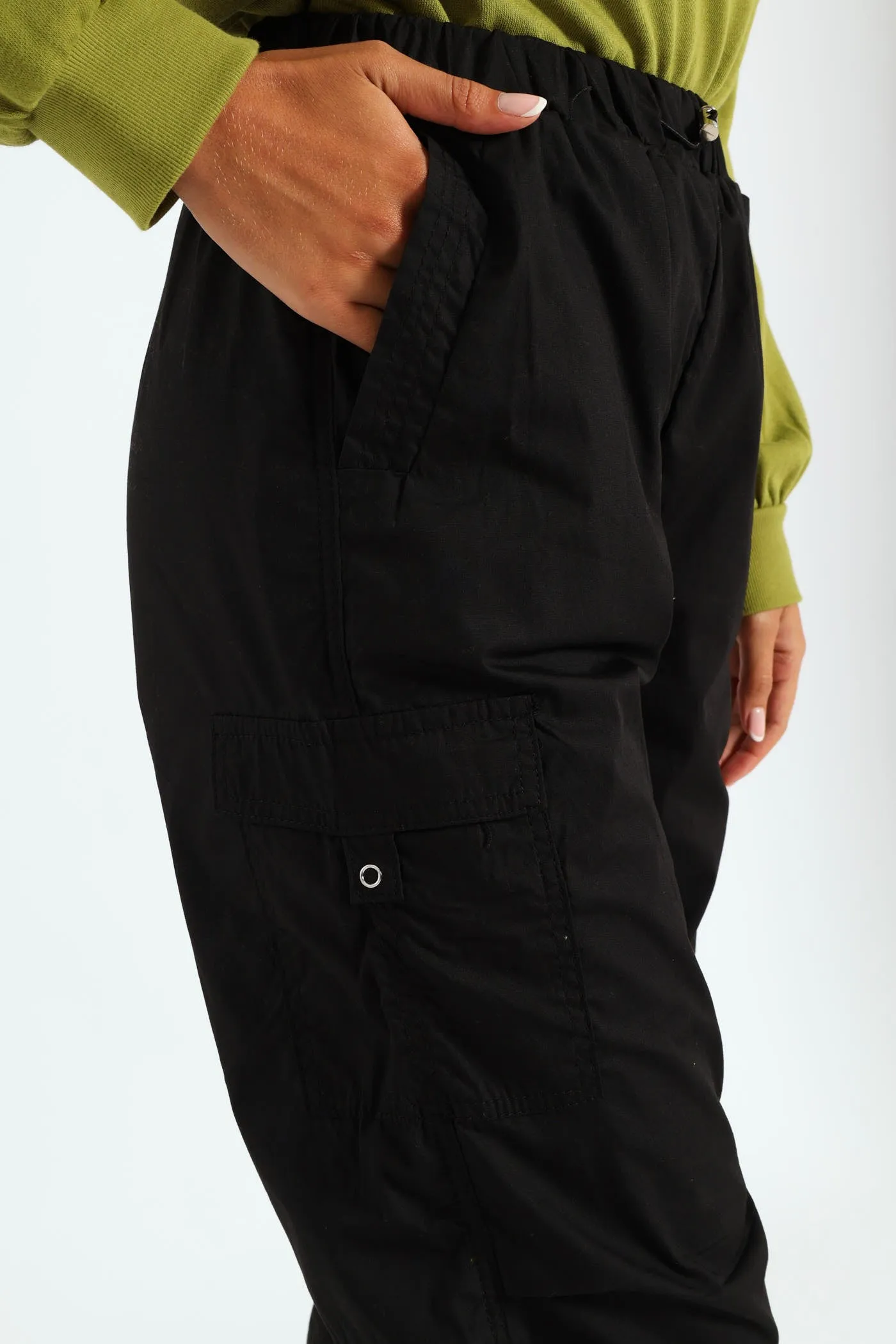 Embroidered Poplin Cargo Jogger - Black sold by Edgars product image thumbnail 5