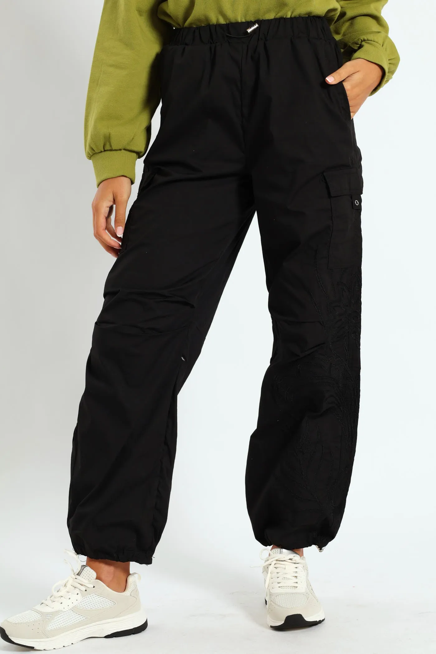 Embroidered Poplin Cargo Jogger - Black sold by Edgars product image thumbnail 2