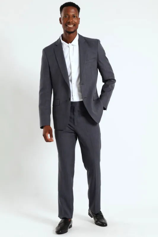 Regular Fit Essential Suit Jacket - Charcoal sold by Edgars
