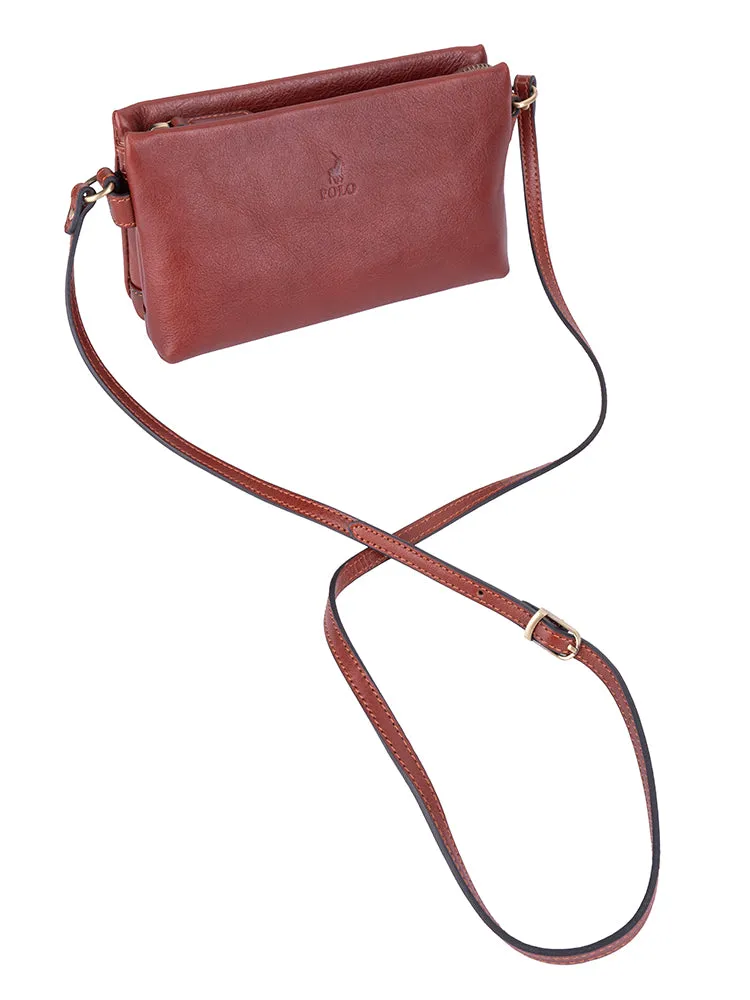 Vega Leather Small Sling Bag - Brown sold by Edgars product image thumbnail 2
