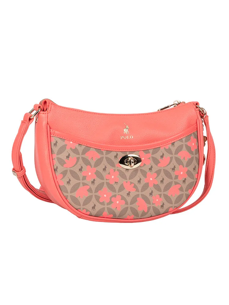 Meadow Moon Sling Bag - Coral sold by Edgars