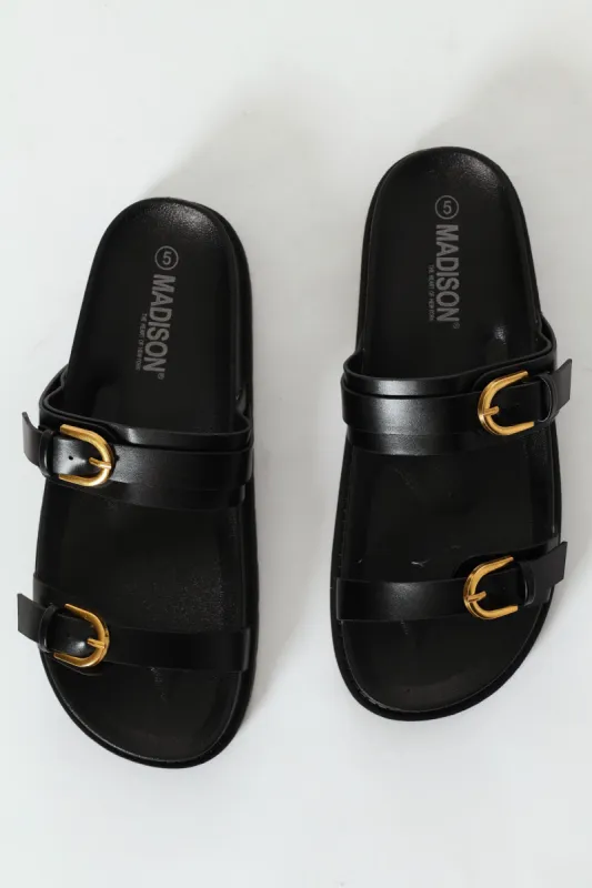 Double Buckle Birkie - Black sold by Edgars