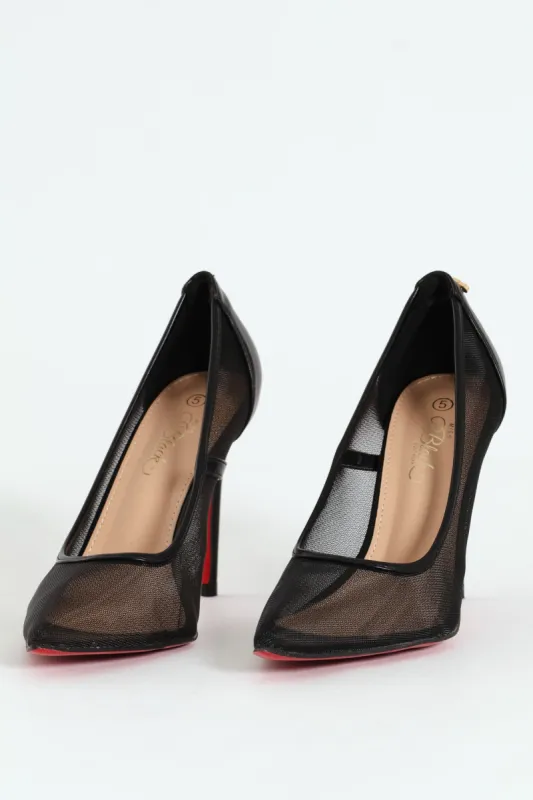 Lola 46 Mesh Court Stiletto - Black sold by Edgars