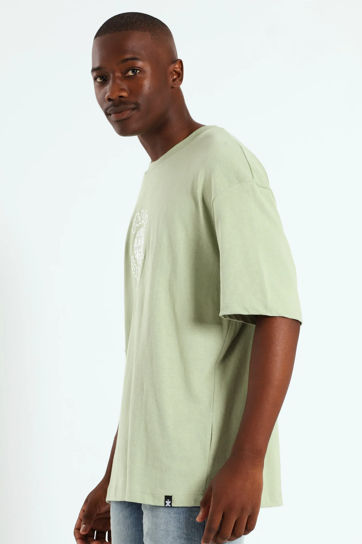 Oversized Peace Printed Tee - Sage sold by Edgars product image thumbnail 3