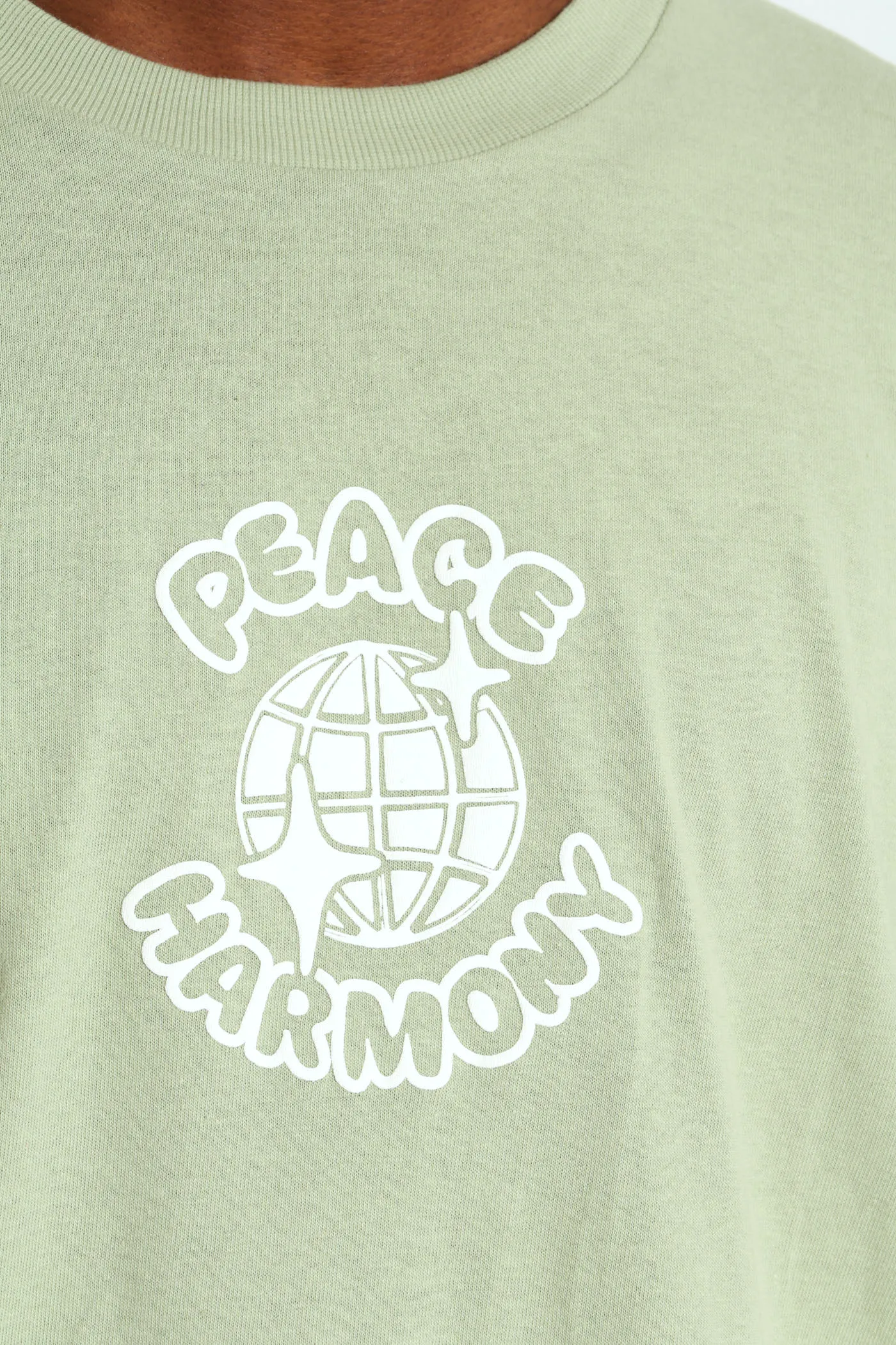Oversized Peace Printed Tee - Sage sold by Edgars product image thumbnail 4